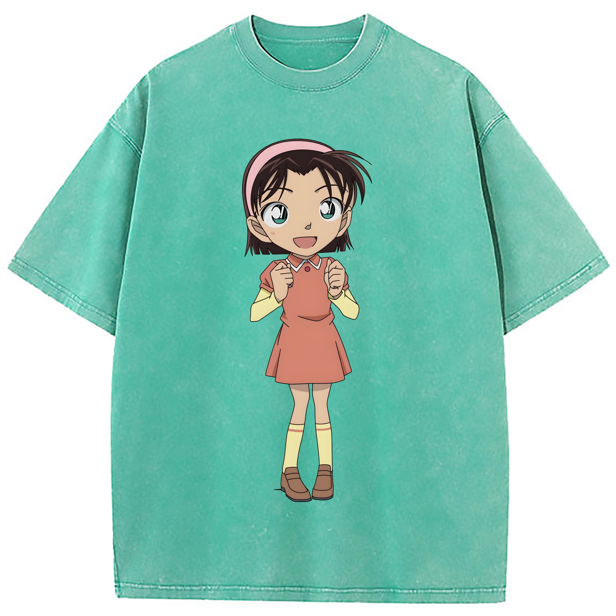 （画像用） 名探偵コナン 吉田 歩美 よしだ あゆみ Detective Conan my Yeager 綿100% ヴィンテージ風 半袖Tシャツ（フロントプリント）